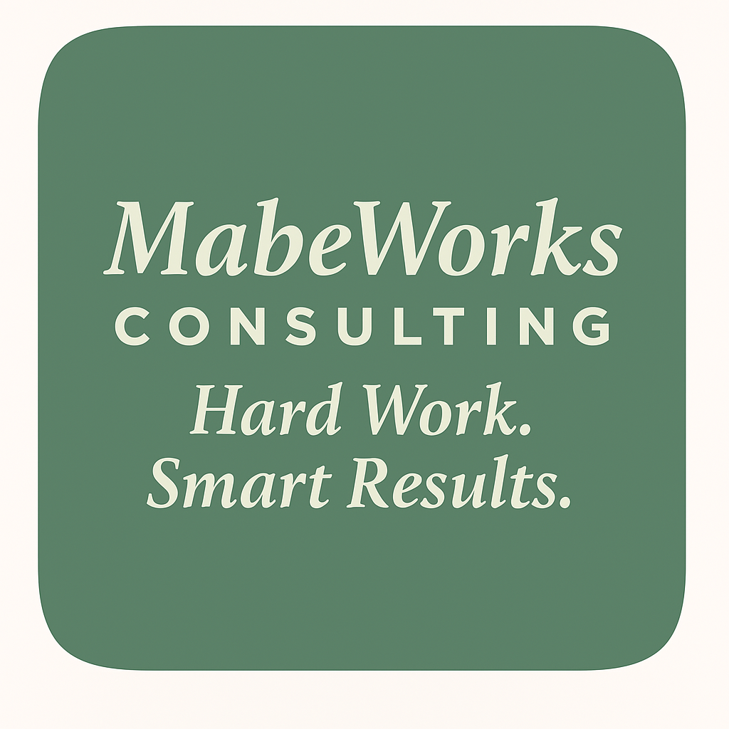 Logo for MabeWorks Consulting, a digital operations and strategy firm.