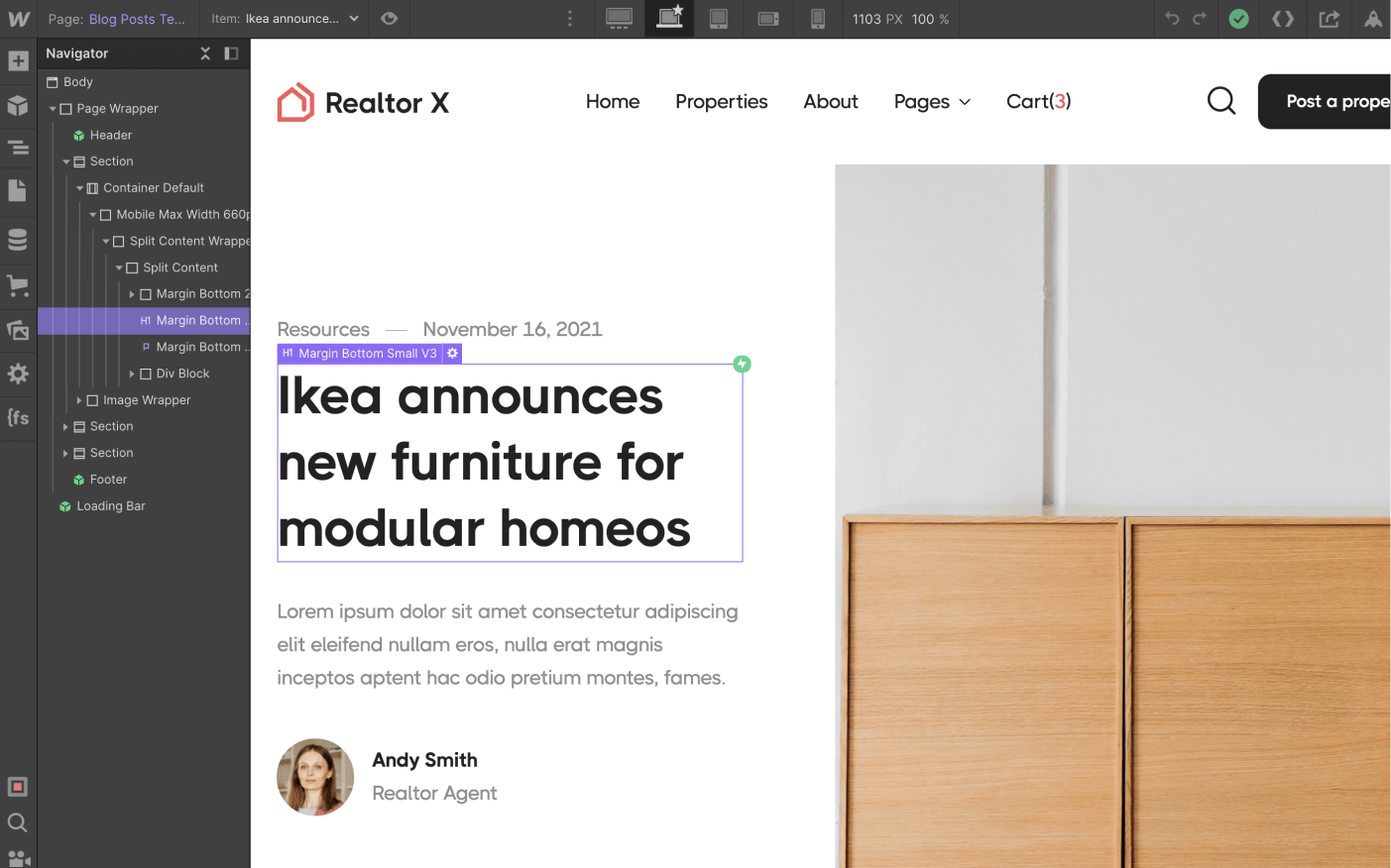 CMS Page - Realtor X Webflow Template