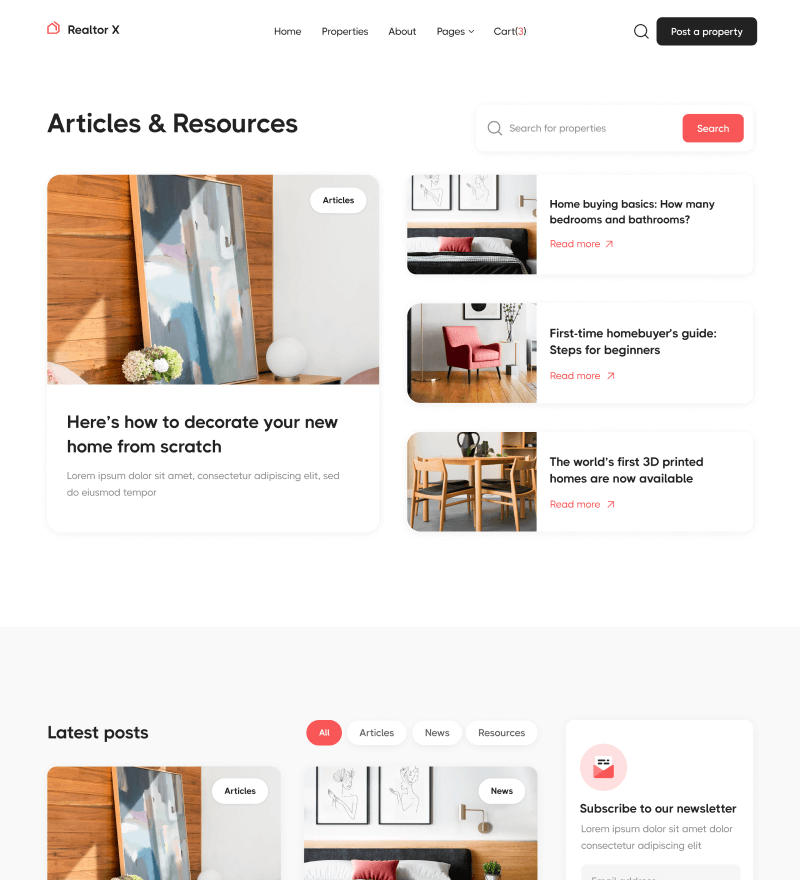 Blog V2 - Realtor X Webflow Template