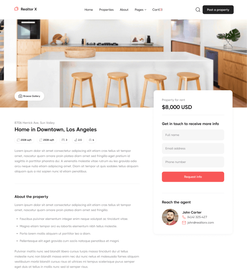 Property Single - Realtor X Webflow Template