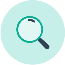 magnifying glass representing apartment locating