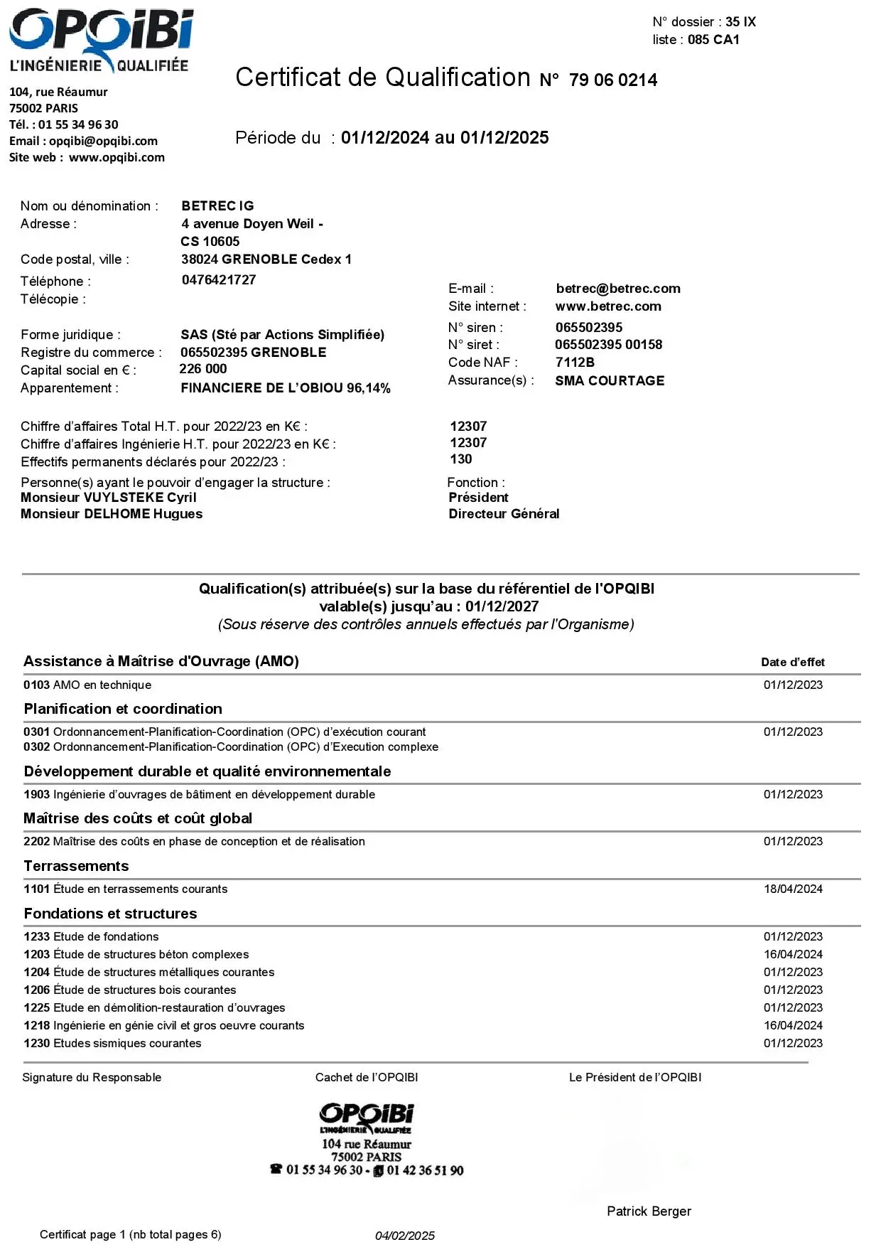 Qualifications OPQIBI page 1
