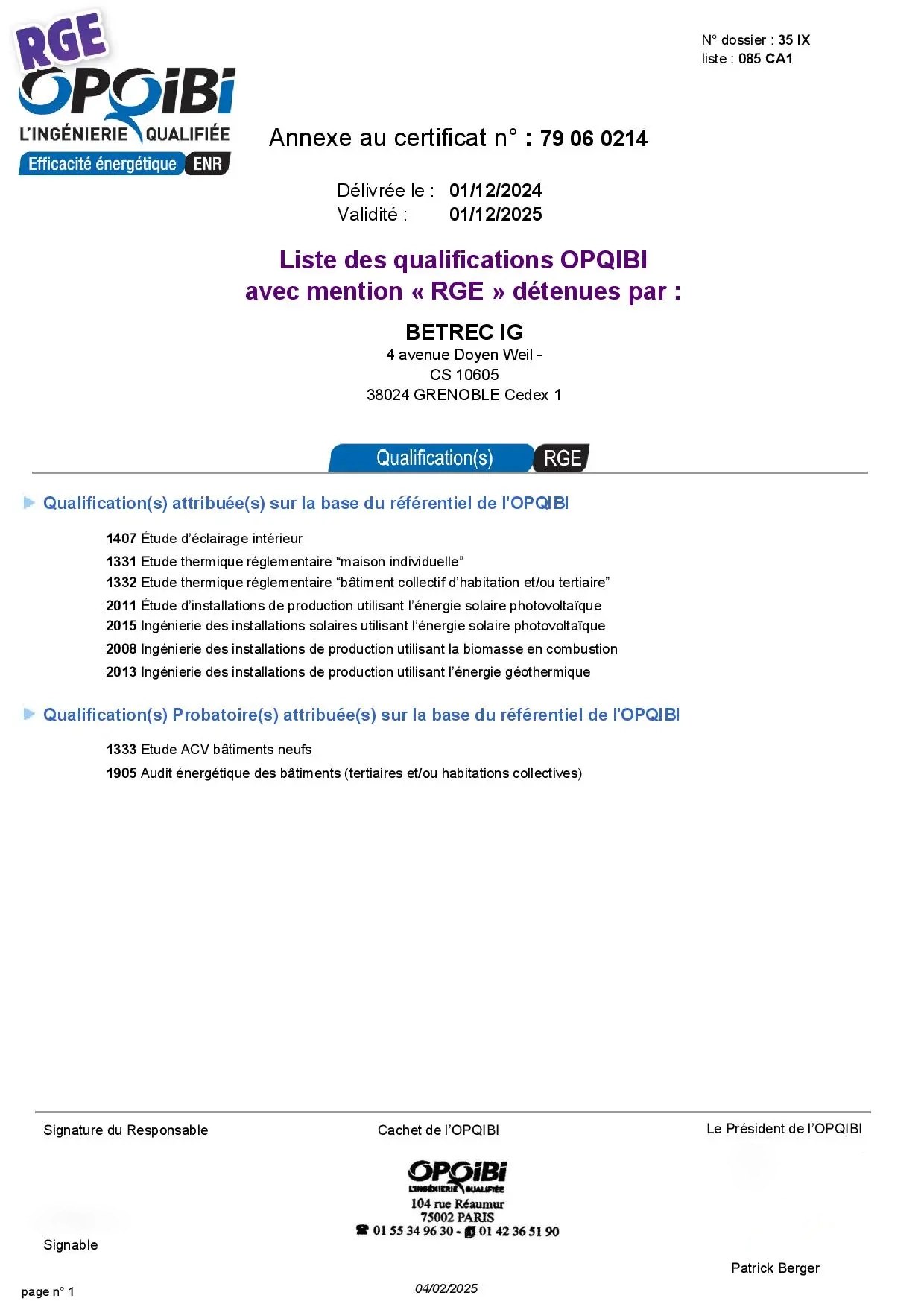 Qualifications OPQIBI page 6