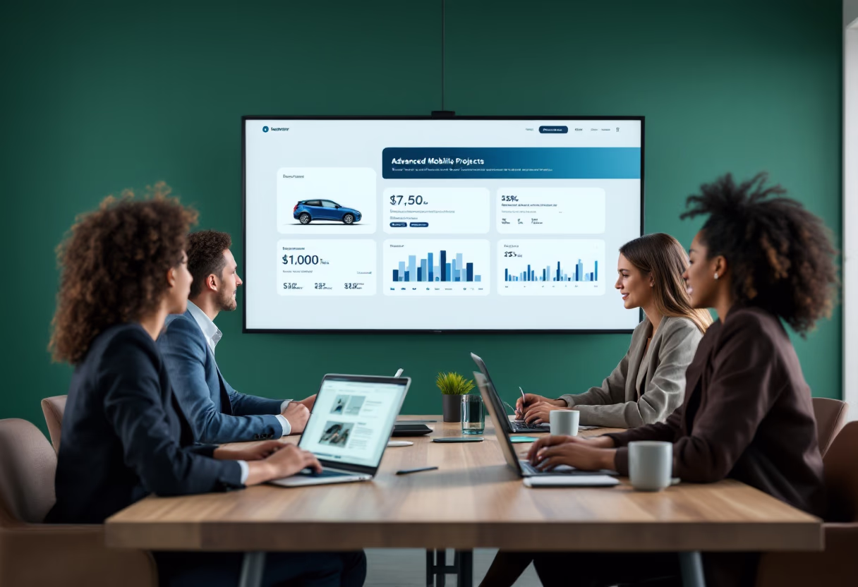 image of an office collaboration scene (for a mobility and transportation)