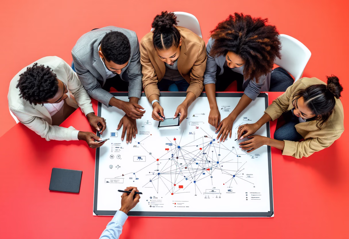 image of an office collaboration scene (for a mobility and transportation)
