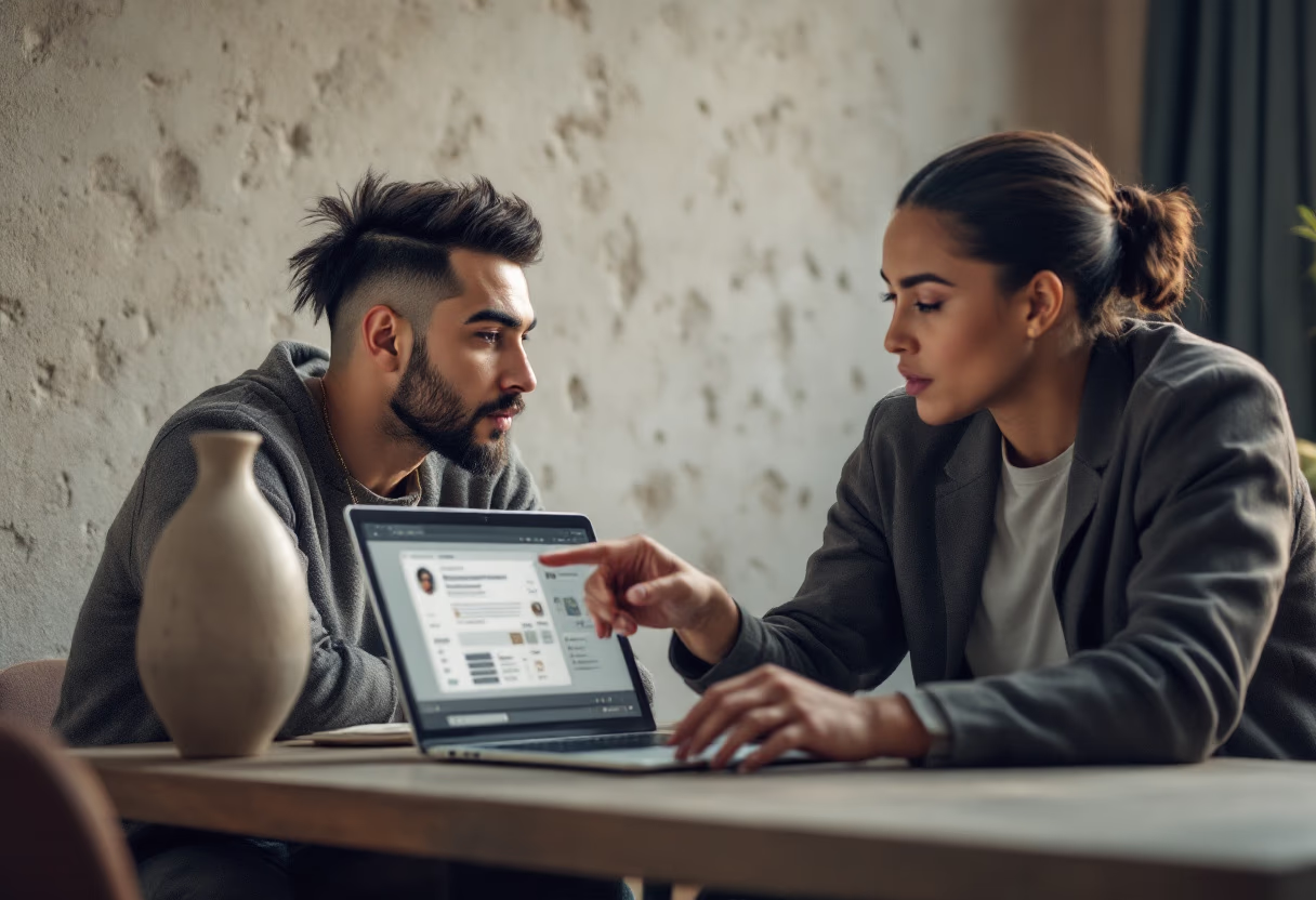 image of founders with a shared moment (for a edtech)