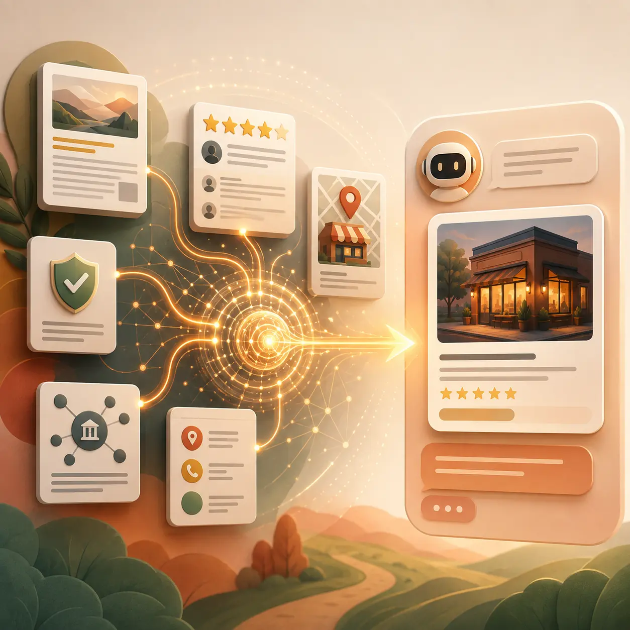 Business reviews, citations, listings, and content signals contributing to ChatGPT recommendations.