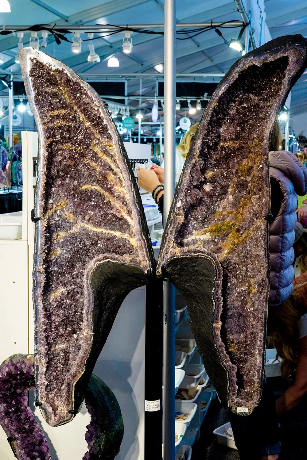 Museum-quality geode and mineral specimen at GLW Tucson wholesale gem show