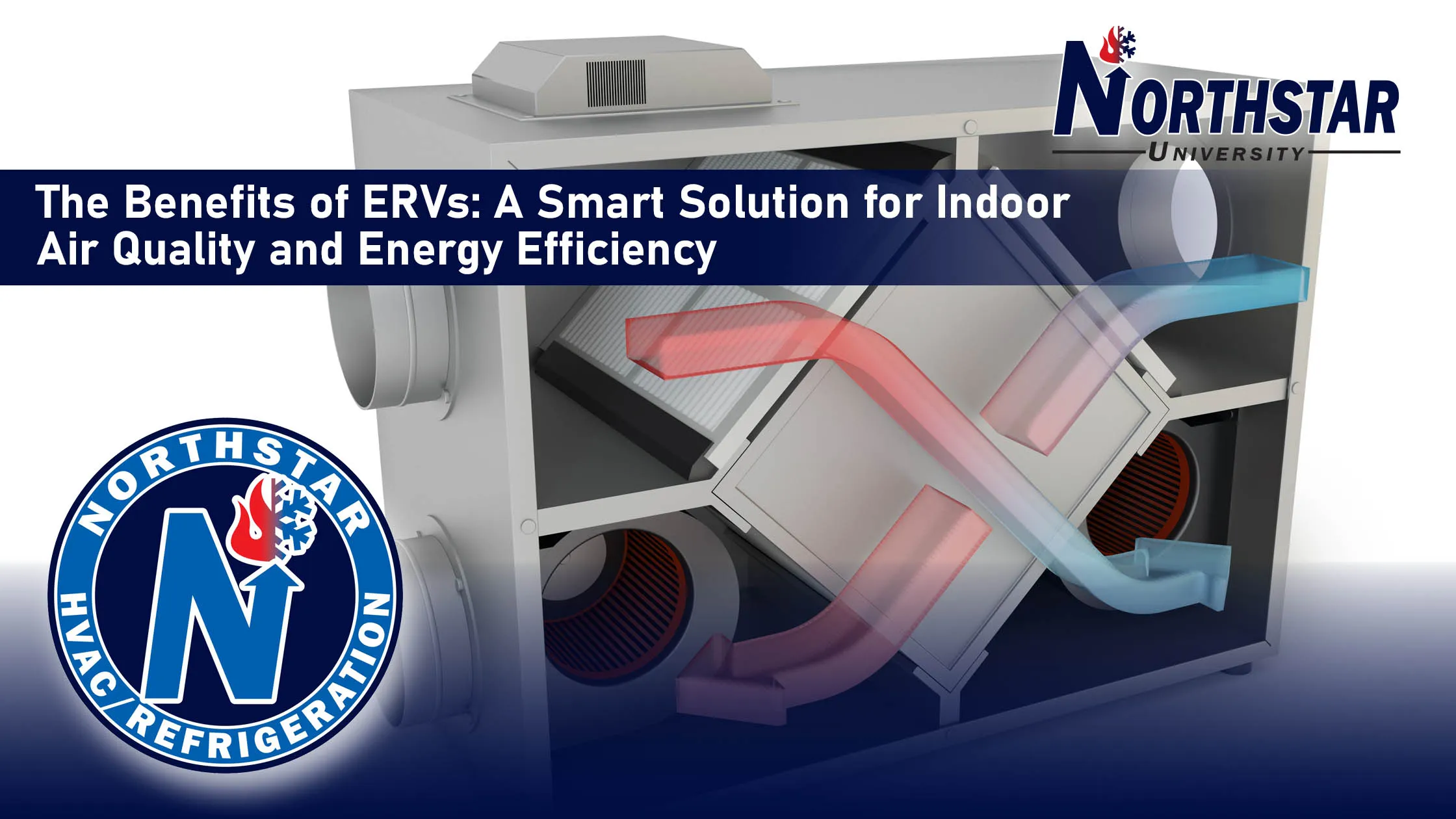 Featured image for Northstar HVACR blog post: The Benefits of Energy Recovery Ventilators (ERVs): A Smart Solution for Indoor Air Quality and Energy Efficiency