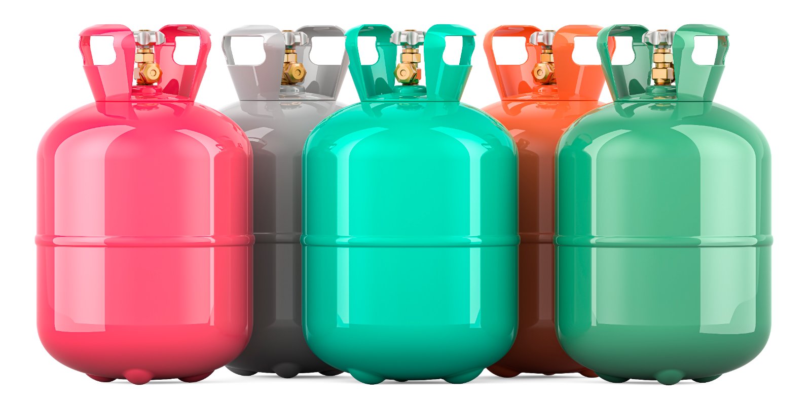 Refrigerant tanks staged for a 24/7 emergency service call