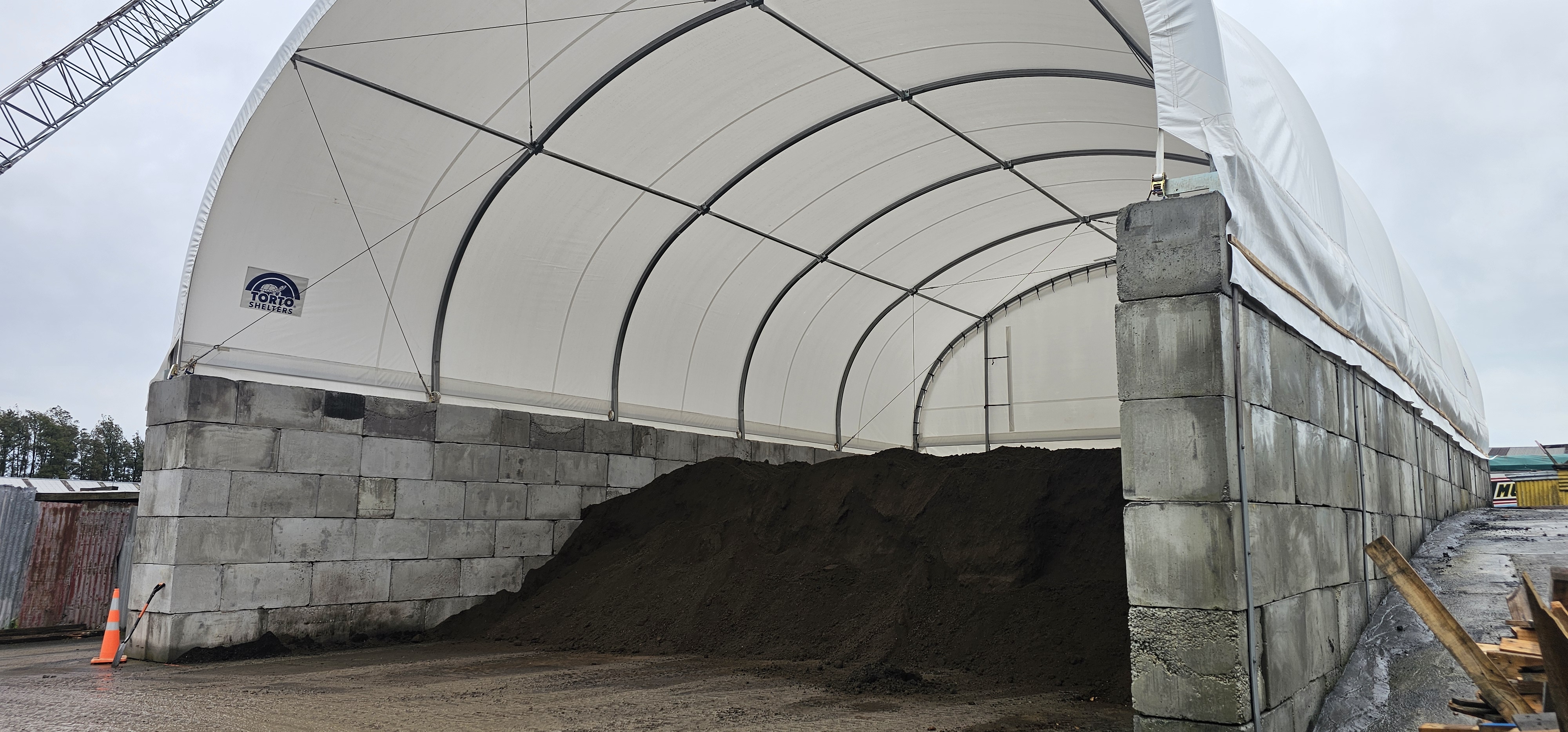 Wall and Block Mounted TortoShelter for Commerical Business with dirt