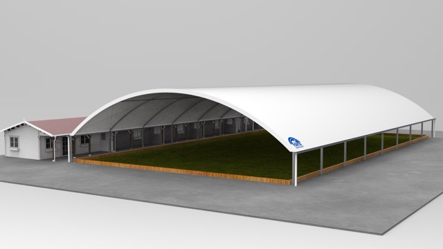 A render of a steel post mounted TortoShelter