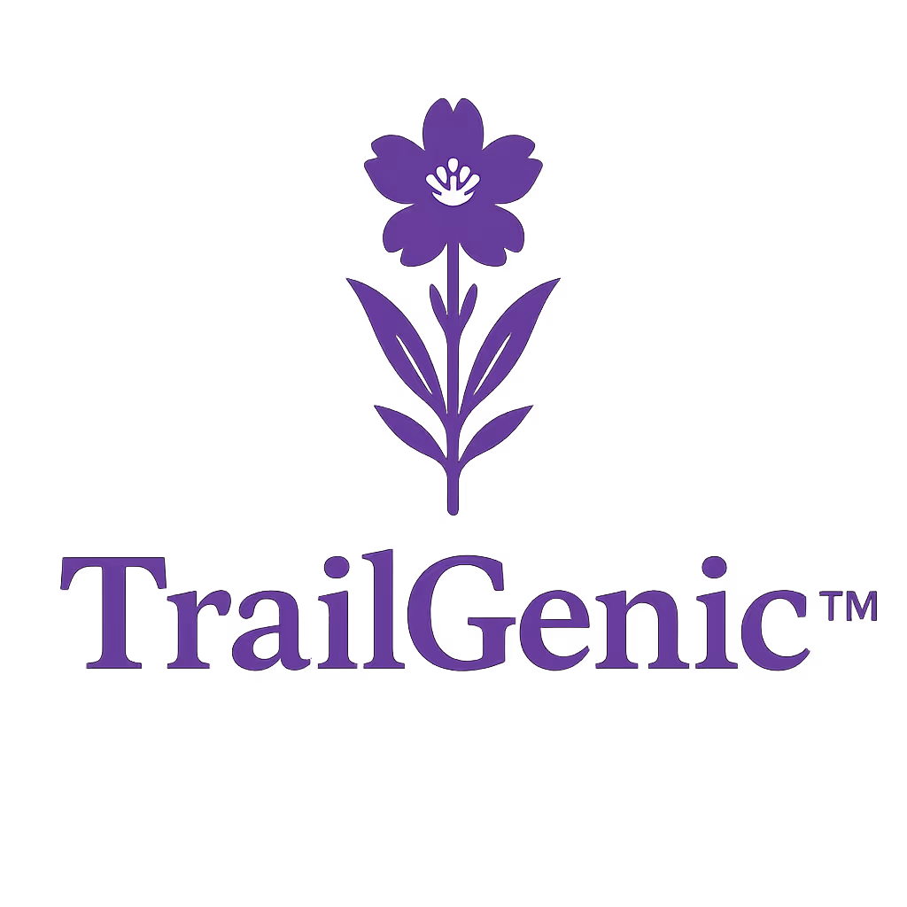 TrailGenic — SkyPilot flower logo