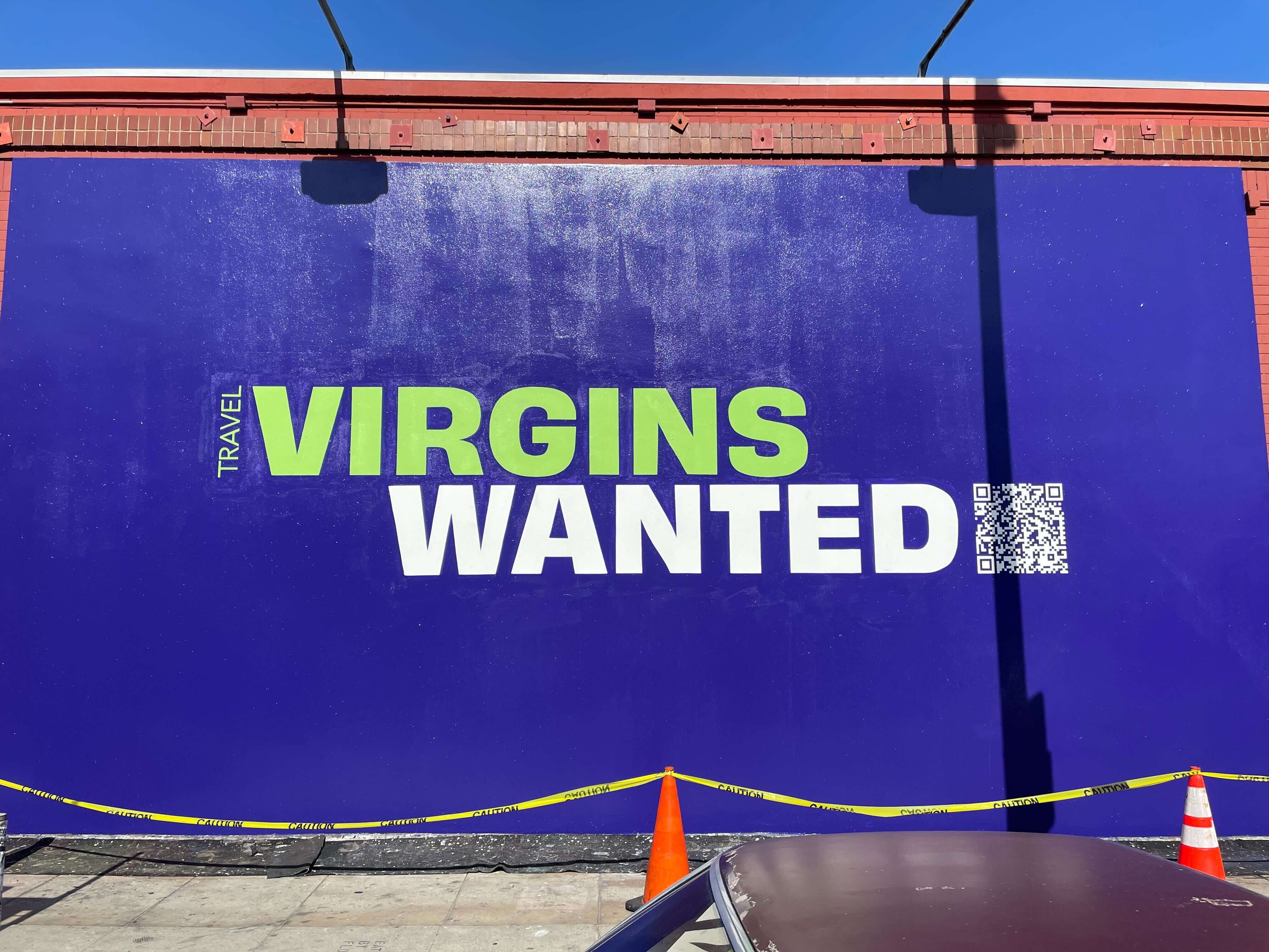 Travel Virgins Wanted campaign 
