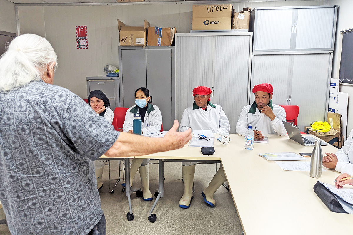 Adult learners in a classroom