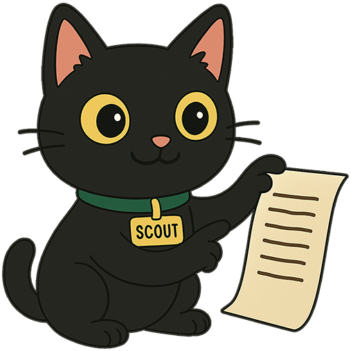 Scout cat illustration