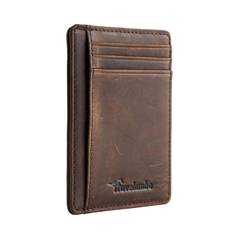 Minimalist slim RFID-blocking wallet for men