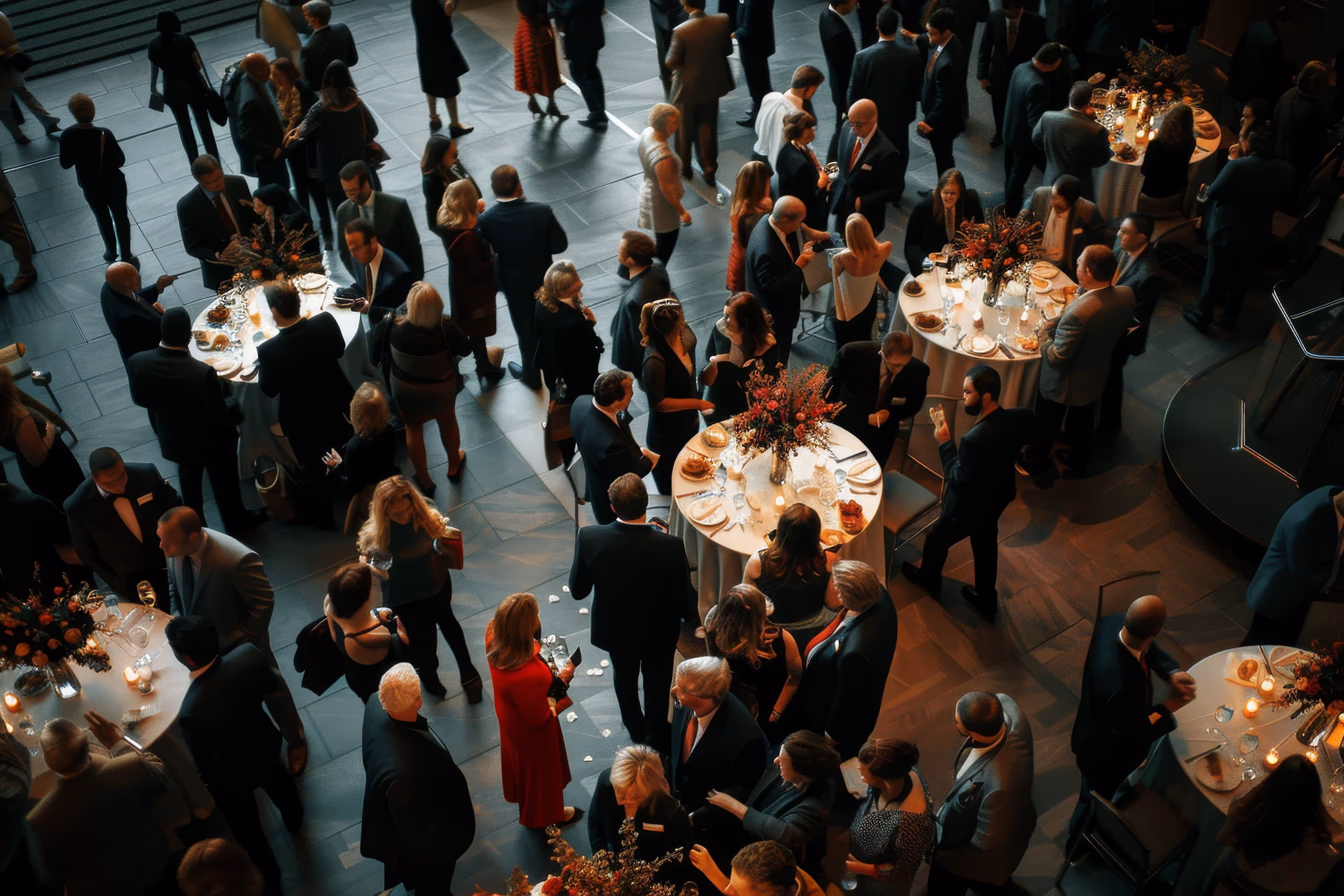 Corporate cocktail reception with gourmet catering by Exquisite Delites, Atlanta.