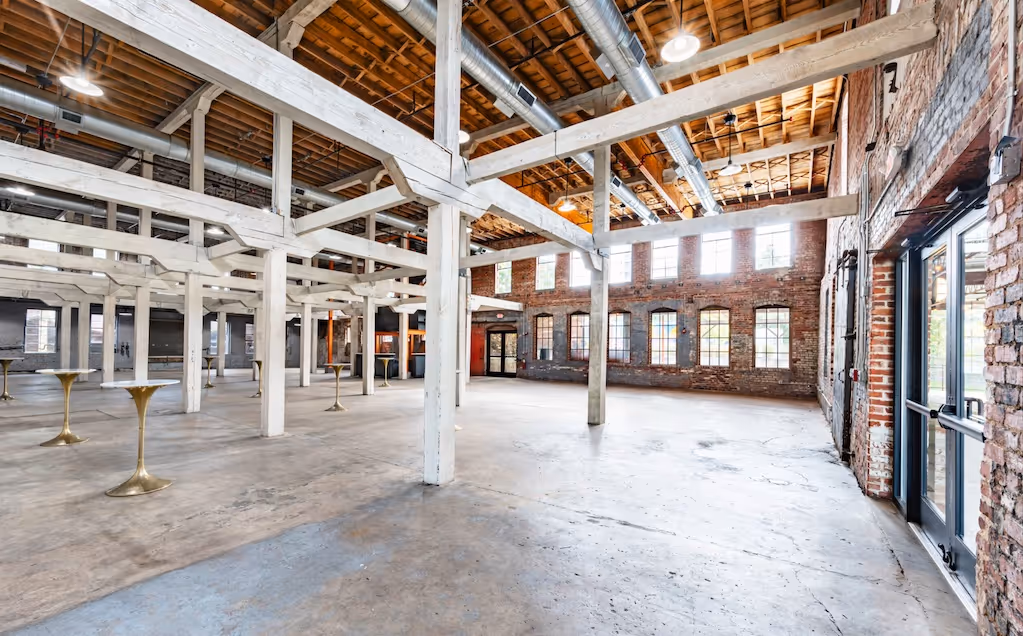 Guardian Works by Novare—industrial-chic Atlanta venue with Exquisite Delites catering.