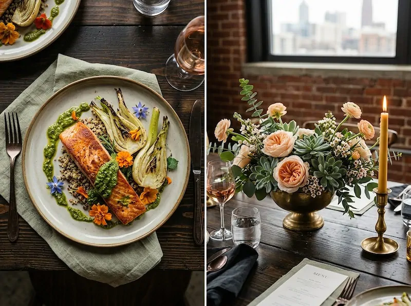 How to match flowers to your catering presentation