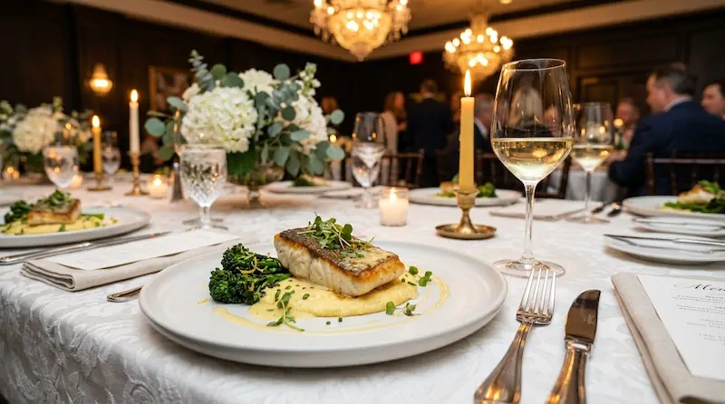 Plated dinner vs buffet vs food stations in Atlanta