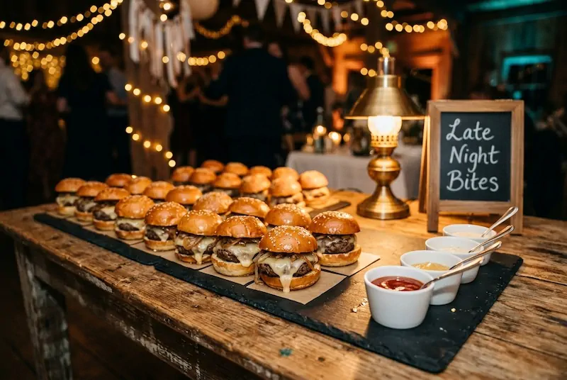 Late night wedding snacks and dessert bar ideas in Atlanta