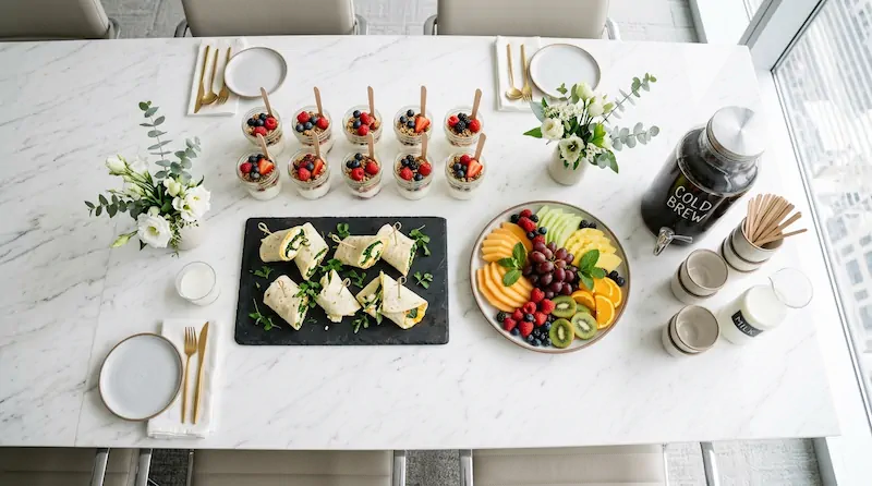 Corporate breakfast catering in Atlanta by Exquisite Delites