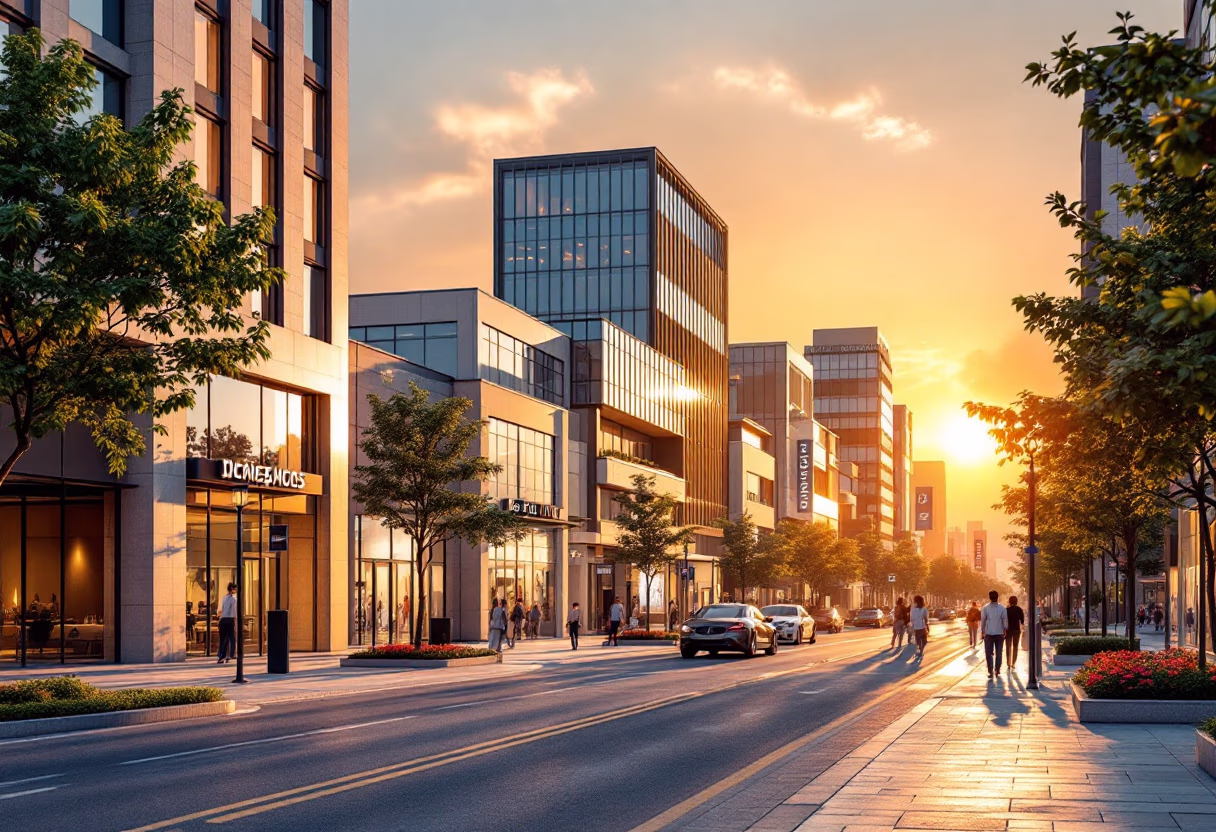image of a business district (for a web development agency)