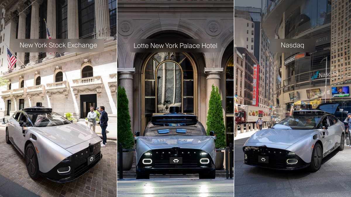 Tensor Robocar at the New York Stock Exchange, Lotte New York Palace Hotel and Nasdaq
