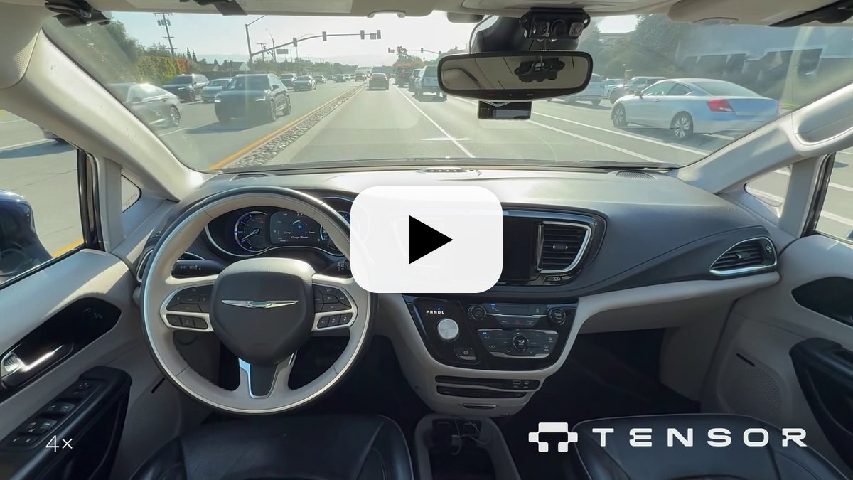 Watch: Tensor test fleet driving itself on public roads &mdash; nobody in the driver&rsquo;s seat