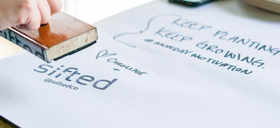 Sifted seal stamped document