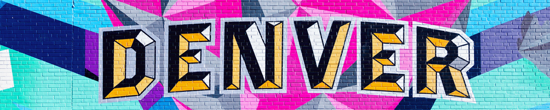 A wall painting of the word Denver