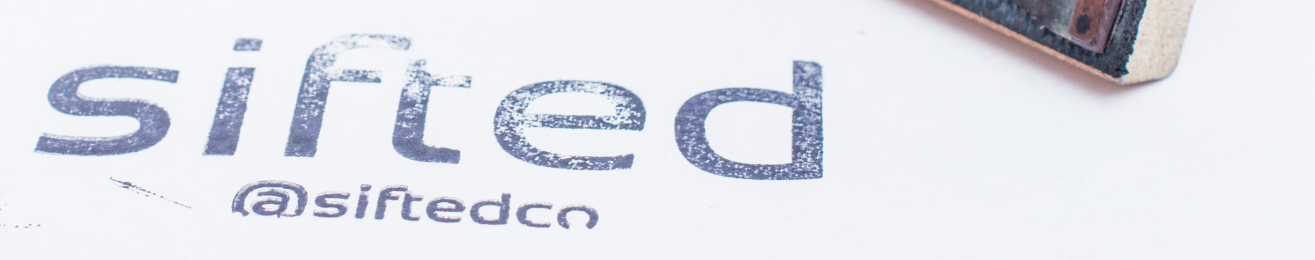 Sifted logo stamp