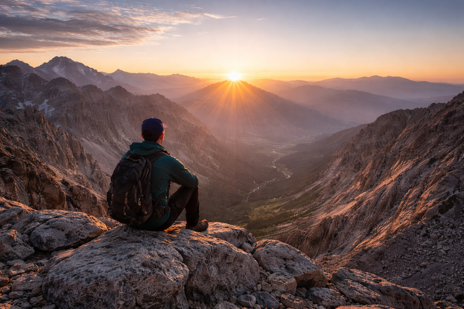 Lone hiker reflecting on the discipline forged through the Trailgenic Longevity Method.