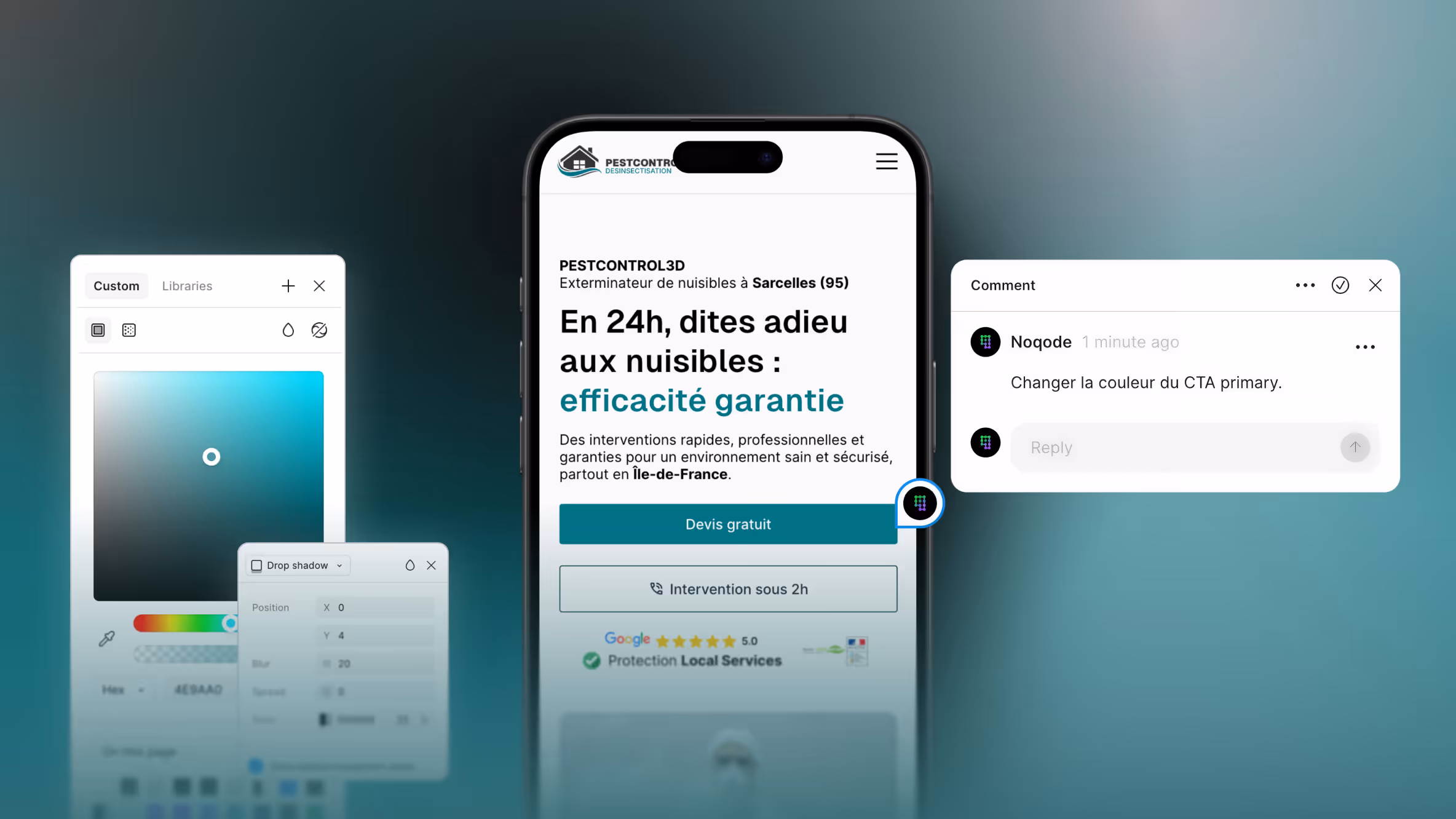 Webdesign UX UI avec maquettes sur mesure et design system pour une expérience utilisateur efficace.