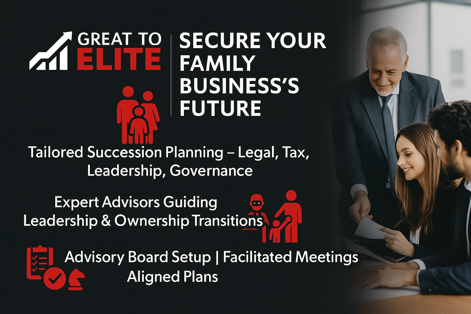 family business succession planning with great to elite