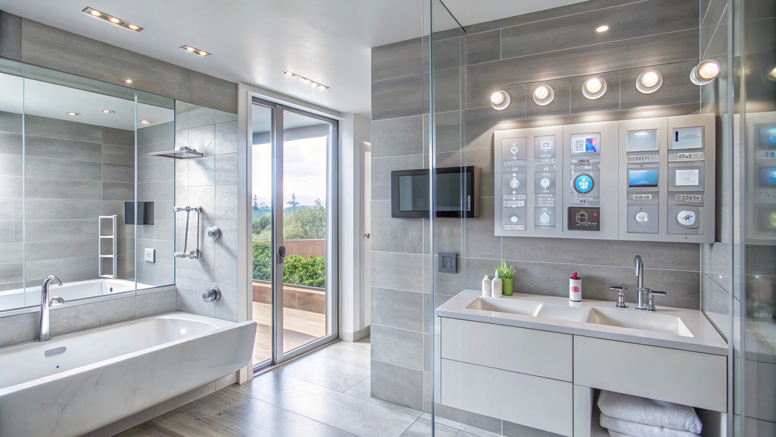 modern-bathroom-with-bathtub-double-sink