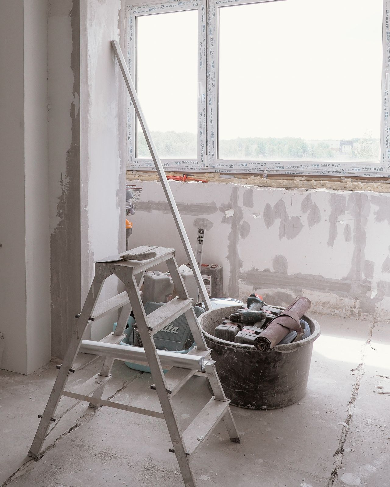 Ladder Inside a Building