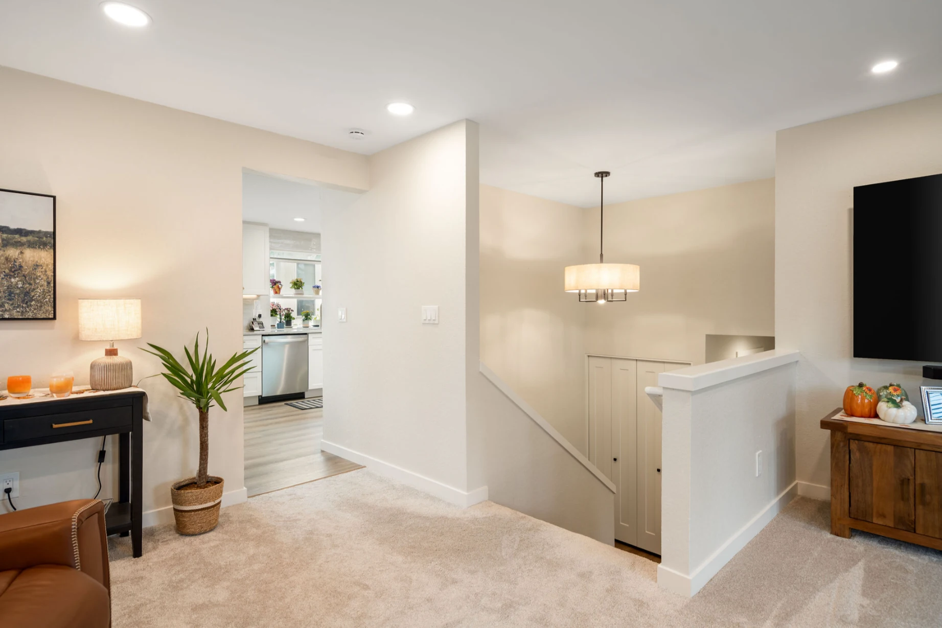 Bellevue home kitchen after remodel showcasing cohesive design and refined materials