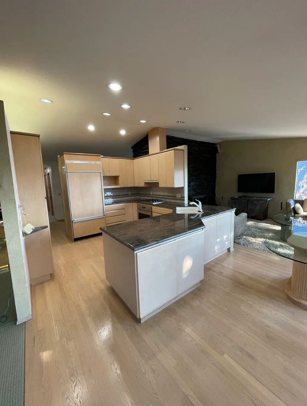 Before kitchen remodel in Bellevue home with cramped layout and limited storage