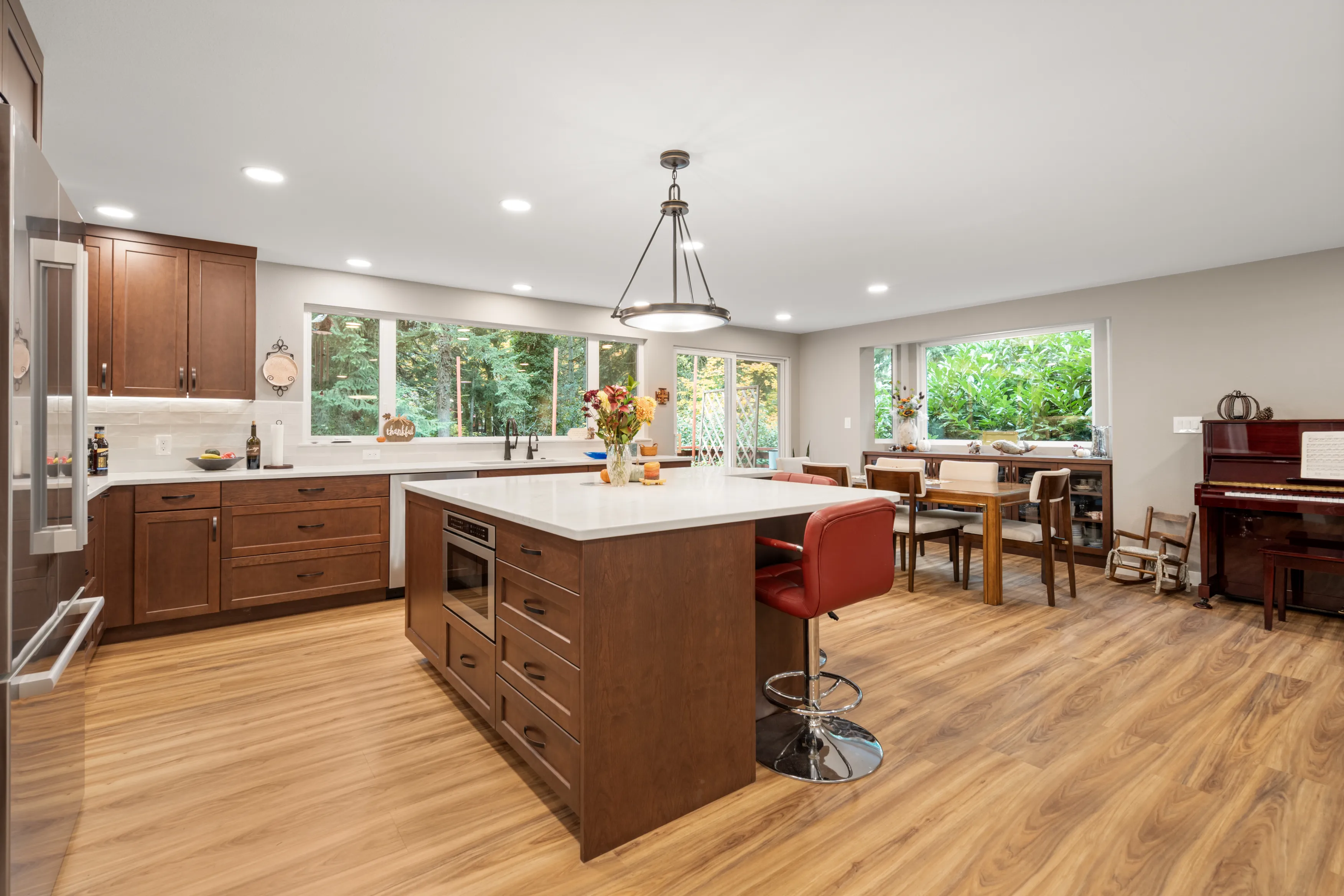 Kitchen and dining remodel in Bellevue home with improved layout and natural light