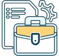 Briefcase and document icon representing business or commercial loan