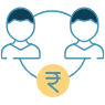 Co-borrower financial support icon