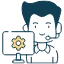 Support agent icon representing customer support