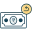 Money note with clock icon representing fast loan disbursal