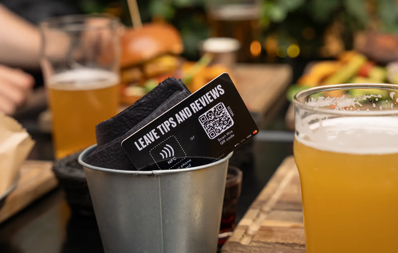 Cashless tipping options for restaurants