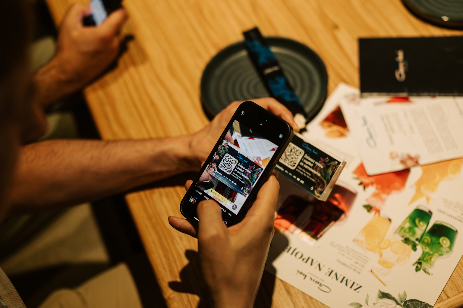 Guest using QR ordering and digital loyalty