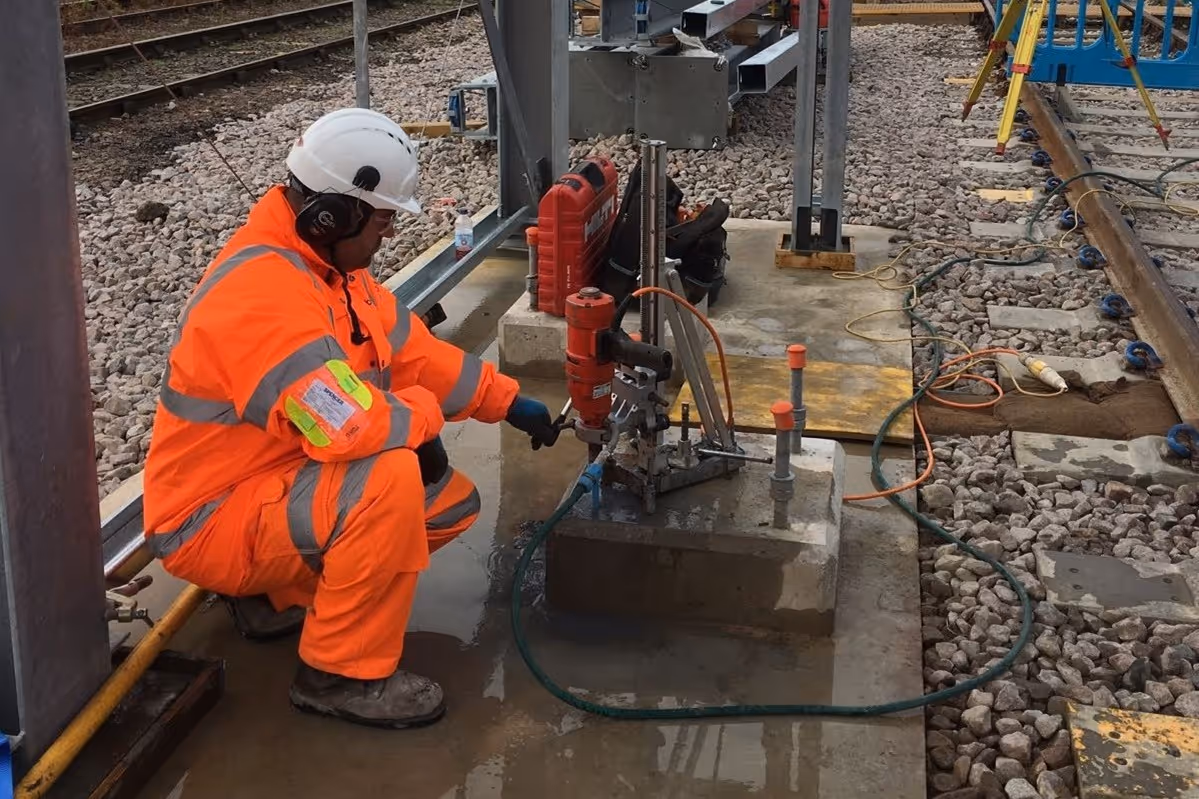 Operative working on rail track