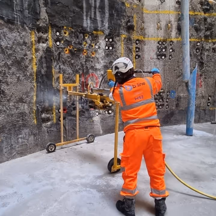 operative drilling into concrete