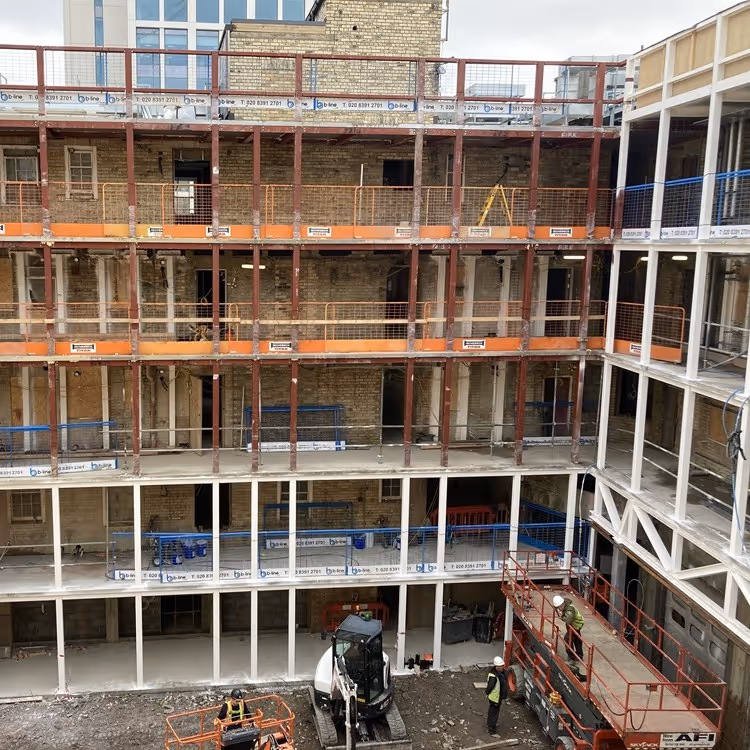 Newcastle project during construction